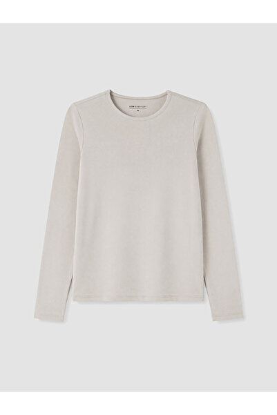 LC Waikiki Lcw Everyday Gray Crew Neck Women's Bodysuit