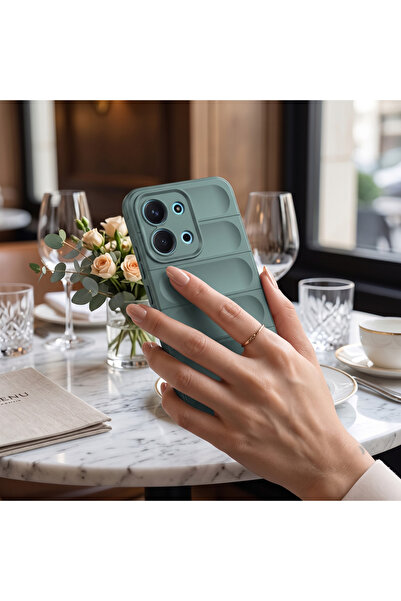 Hatreds Redmi 15C Kamera Korumalı 3D Çizgili Mat Silikon Telefon Kılıfı Darbe...