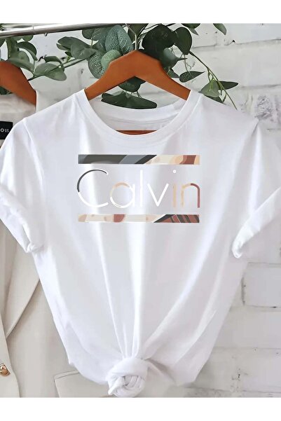 86033 Casual Short-Sleeve Top with Front Print and Crew Neck - Women's Appare...