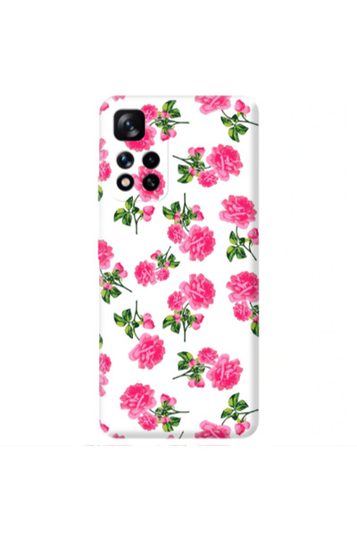 Other Xiaomi Redmi Note 11 Pro 5G Roses White Transparent Silicone TPU Θήκη