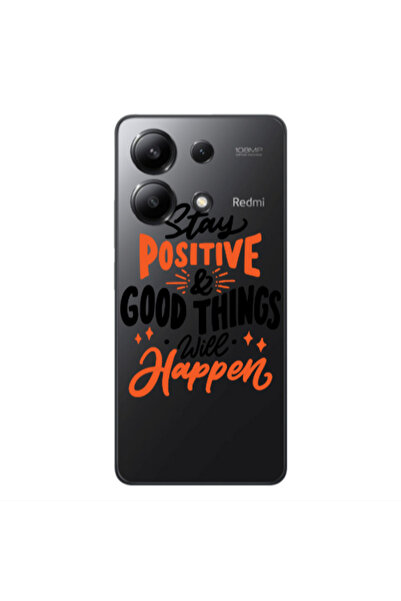 Other Xiaomi Redmi Note 13 4G Stay Positive Transparent Silicone TPU Θήκη