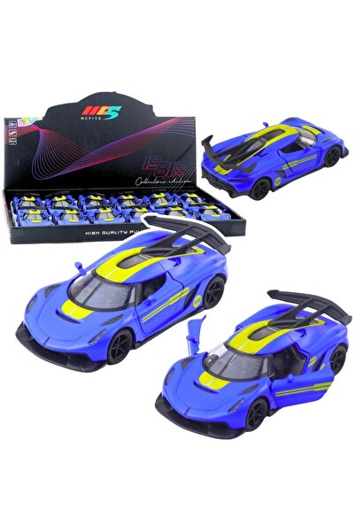 LeanToys Masina sport metalica 1:32, jucarie auto cu mecanism pull-back, usi ...