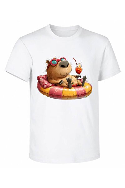 ROLY Unisex Cotton Capybara Print T-Shirt