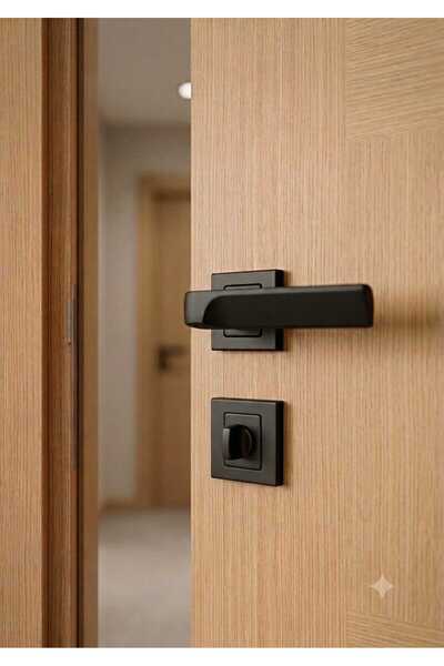 ARON Sofuoğlu New Di̇kmen Mat Black (Bathroom-Wc Type) Door Handle Aluminum /...