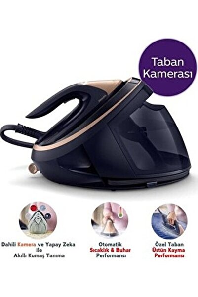 Philips 9000 Serisi Taban Kameralı Buhar Kazanlı Ütü | Ütülediğiniz Kumaşı Bi...
