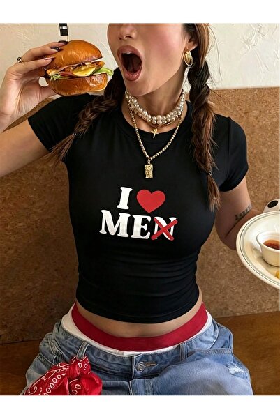 Toum Κοντή μπλούζα με στάμπα Kemer Boy I Love Men