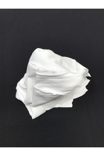 Yiğit Kumaş Thin Flexible Ribbed Fabric, Piece 140X170 cm - White