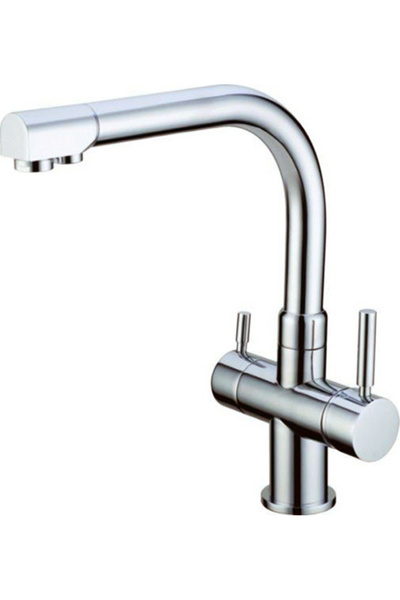 aqua filter FXFCH 13-3-M Ψηλή Βρύση Πάγκου Κουζίνας Ανοξείδωτη Ασημί