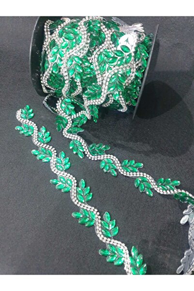 ESRA ŞELEM Iron-On Green Color Decorative Strip Accessory 1 Meter