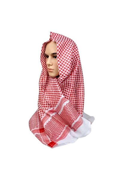 Yallabena غترة سعودية حمراء وبيضاء، شماغ كوفية تقليدية، وشاح رأس رجالي عربي خ...