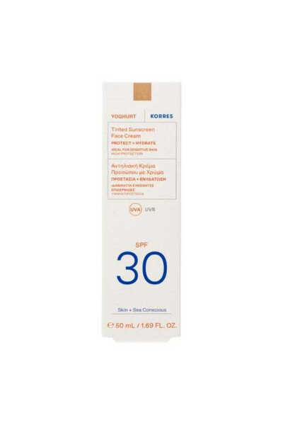 korres | Yoghurt Tinted Sunscreen Αντηλιακή Κρέμα Προσώπου με Χρώμα SPF30 | 50ml