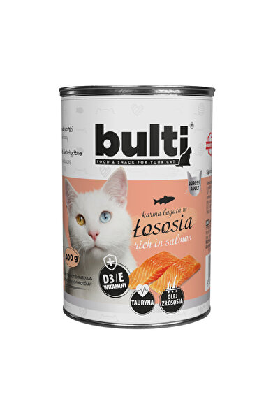 Bulti Hrană umedă pisici, Bulti, 400g, Pește Somon, Pisici Adulte, Susține Să...