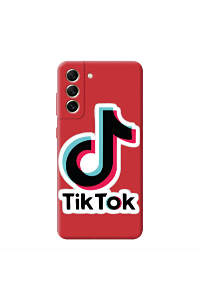 Other Samsung S21 FE Tik Tok Red Colored Silicone TPU Θήκη