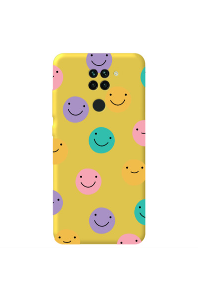 Other Xiaomi Redmi Note 9 Colorful smiles Yellow Colored Silicone TPU Θήκη