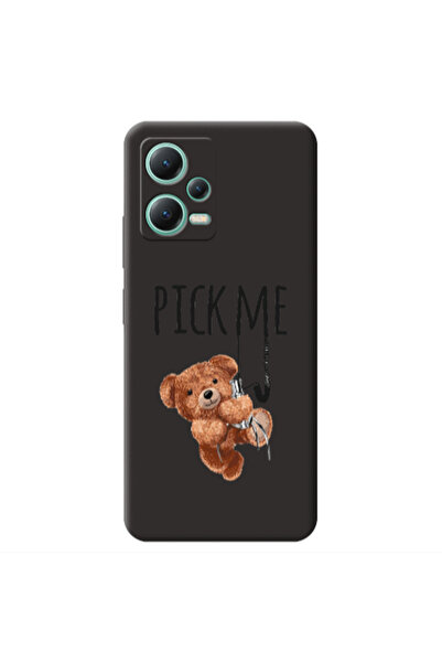 Other Xiaomi Redmi Note 12 Pro 5G Pick me Black Colored Silicone TPU Θήκη