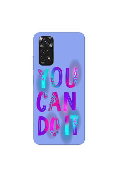 Other Xiaomi Redmi Note 11 4G You Can Doit Light Purple Colored Silicone TPU ...