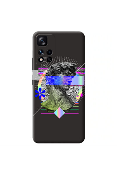Other Xiaomi Redmi Note 11 Pro 5G Statue pixels Black Colored Silicone TPU Θήκη