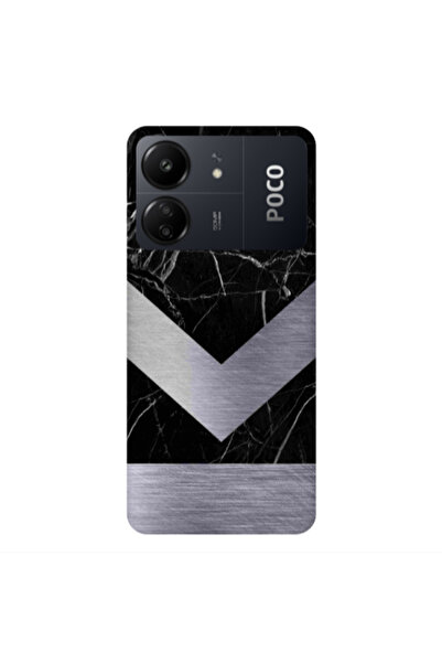 Other Xiaomi Poco C65 Marble Arrow Down Transparent Silicone TPU Θήκη