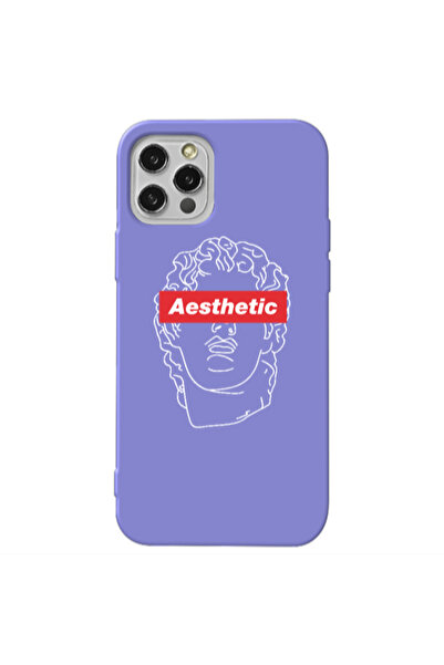 Other Apple iPhone 12 Pro Aesthetic Purple Colored Silicone TPU Θήκη