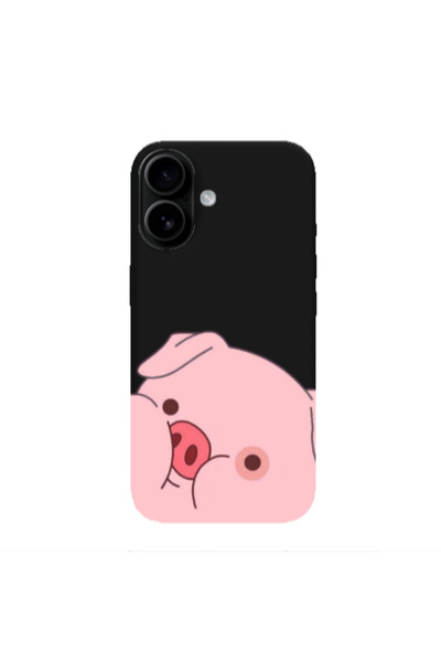Other Apple Iphone 16 plus Piggy 2 Black Colored Silicone TPU Θήκη