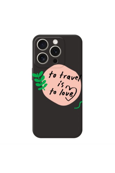 Other Apple iPhone 15 Pro Max To Travel is to Love Black Colored Silicone TPU...