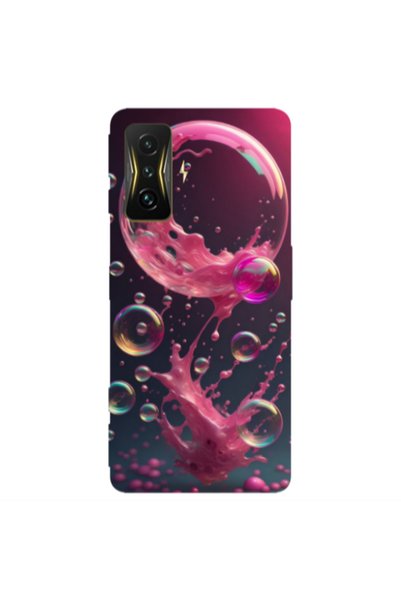 Other Xiaomi Poco F4 Gt Pink balloon Transparent Silicone TPU Θήκη