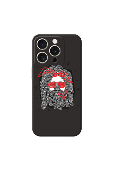 Other Apple iPhone 15 Pro Cool glasses Black Colored Silicone TPU Θήκη
