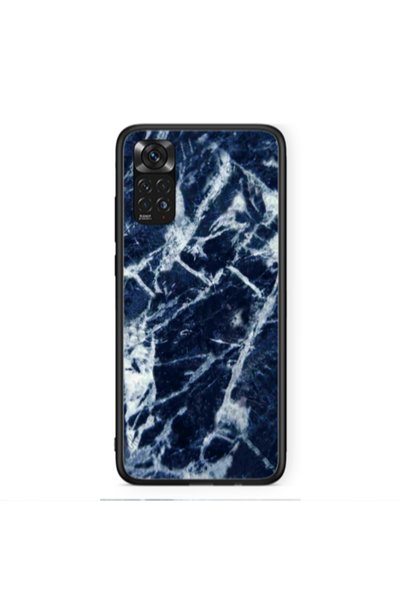 Other Xiaomi Redmi Note 11 4G Marble Cracked Purple Black Glossy Θήκη
