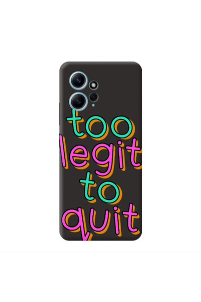 Other Xiaomi Redmi Note 12 4G Too Legit To Quit Black Colored Silicone TPU Θήκη