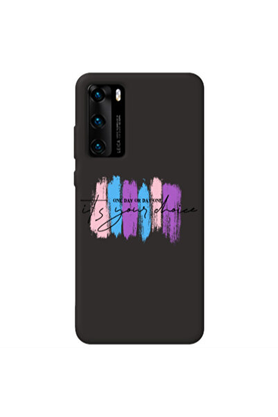 Other Huawei P40 One Day Or Day One Black Colored Silicone TPU Θήκη