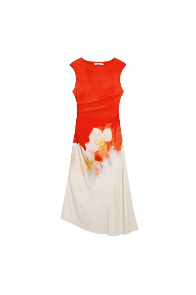 Desigual Rochie de vară pentru femei 26SWVW18 Crem