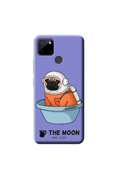 Other Realme C25Y To the moon Purple Colored Silicone TPU Θήκη