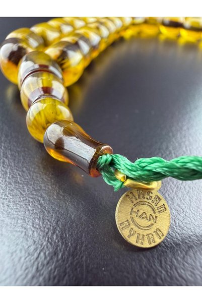 Jewel Custom-Made Faturan Sıkma Amber Prayer Beads (9-11 mm) Signed by Master H. Ayhan