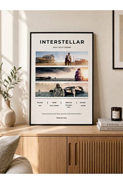Interstellar Film Afişi (Çerçevesiz) - A4 Minimalist Sinema Posteri |