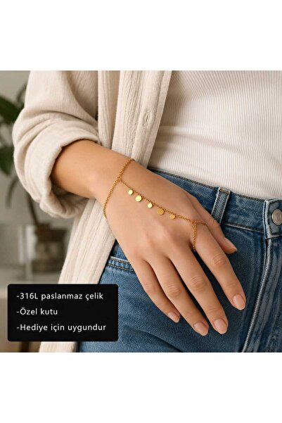 HER ŞEY NOTA www.herseynota.com Aurelia Dots Luxe Bracelet Round Plate Detail...