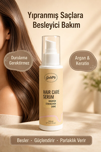 GoldMi Kabarma Karşıtı, Saç Tellerini Nemlendiren, Güçlendirici Keratin Etkil...