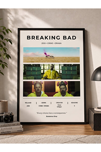 Breaking Bad Dizi Afişi (Çerçeveli) - A4 Minimalist Poster