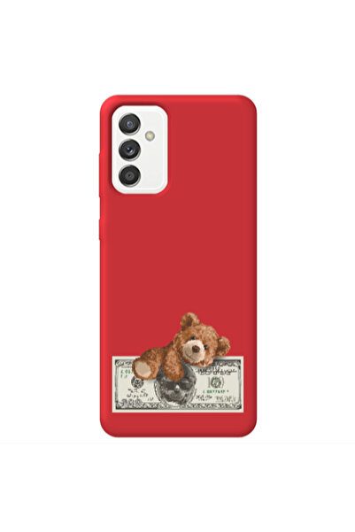 Other Samsung M13 Money Style Red Colored Silicone TPU Θήκη