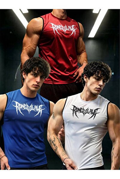 kalawear Men's 3Pcs Fit Gym Fitness Breathable Technical Quick Dry Slim Fit A...