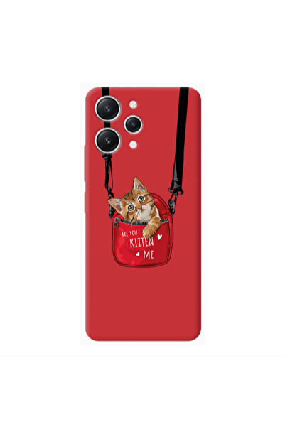 Other Xiaomi Redmi 12 Kitten Me Red Colored Silicone TPU Θήκη
