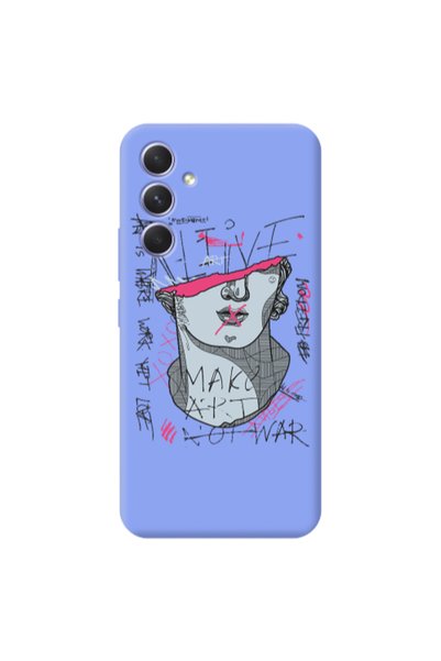 Other Samsung A54 Make art Light Purple Colored Silicone TPU Θήκη