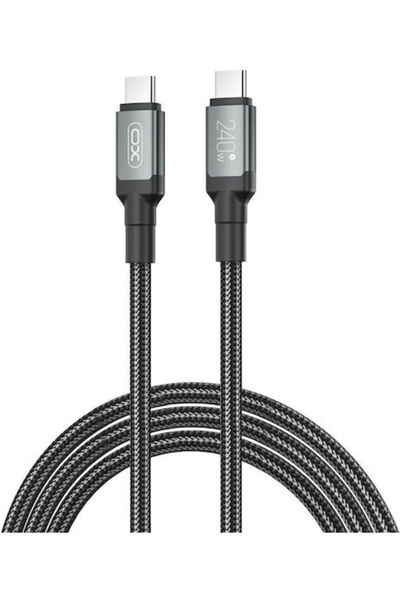 Xo Design Nb-q264a Καλώδιο Φόρτισης Δεδομένων USB-C σε USB-C 240W 1μ Μαύρο