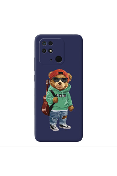Other Xiaomi Redmi 10C Summer Tedy Dark blue Colored Silicone TPU Θήκη