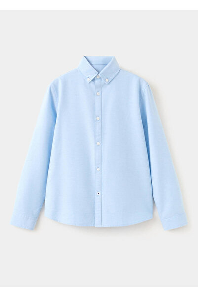 MANGO Kids %100 pamuklu Oxford gömlek