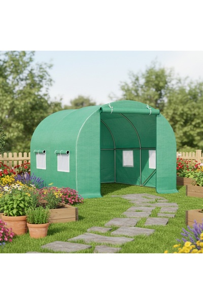 OEM Solar de gradina, dimensiune 200x200x200cm, folie verde PE cu plasa 140g/...