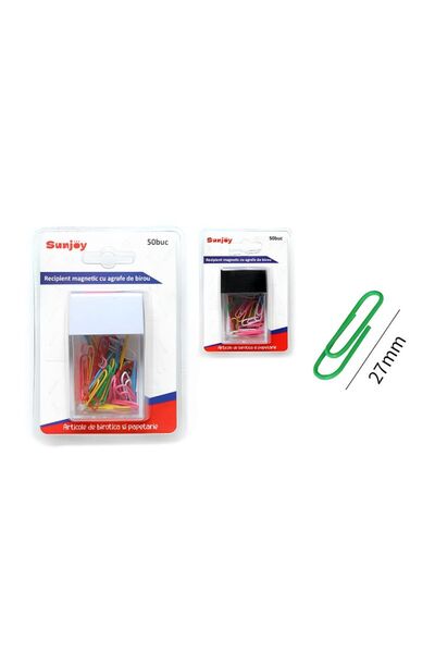 SUNJOY Μαγνητικός Κάδος για Συνδετήρες + Έγχρωμοι Συνδετήρες 27mm από Αντισκω...