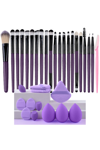 Choice5 20PU-A 20Pcs Makeup Brush Set Eyeshadow Eyeliner Brushes Foundation C...