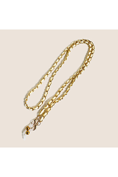 Choice6 C7creamy white Leather Woven Eyeglass Chain Vintage Modern Thin Alumi...