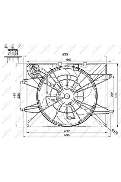 NRF Ventilator Radiator HYUNDAI GRANDEUR/SONATA 6 KIA OPTIMA