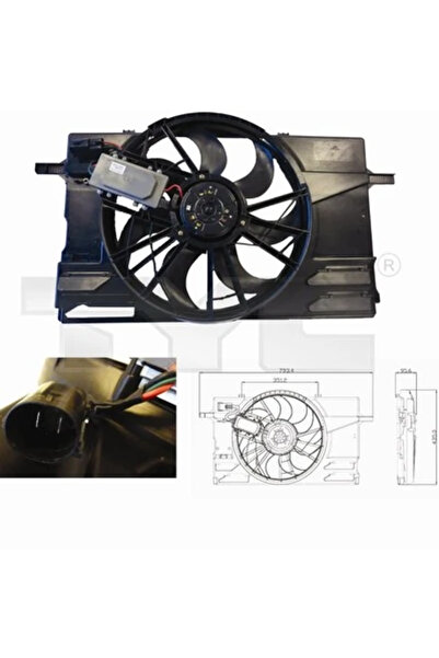 TYC Ventilator Radiator VOLVO C30/C70 2/S40 2/V50